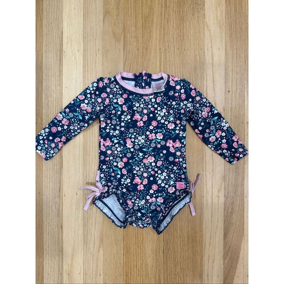 Ruffle Butts Long Sleeve Rash Guard 12-18 months - Picture 1 of 3